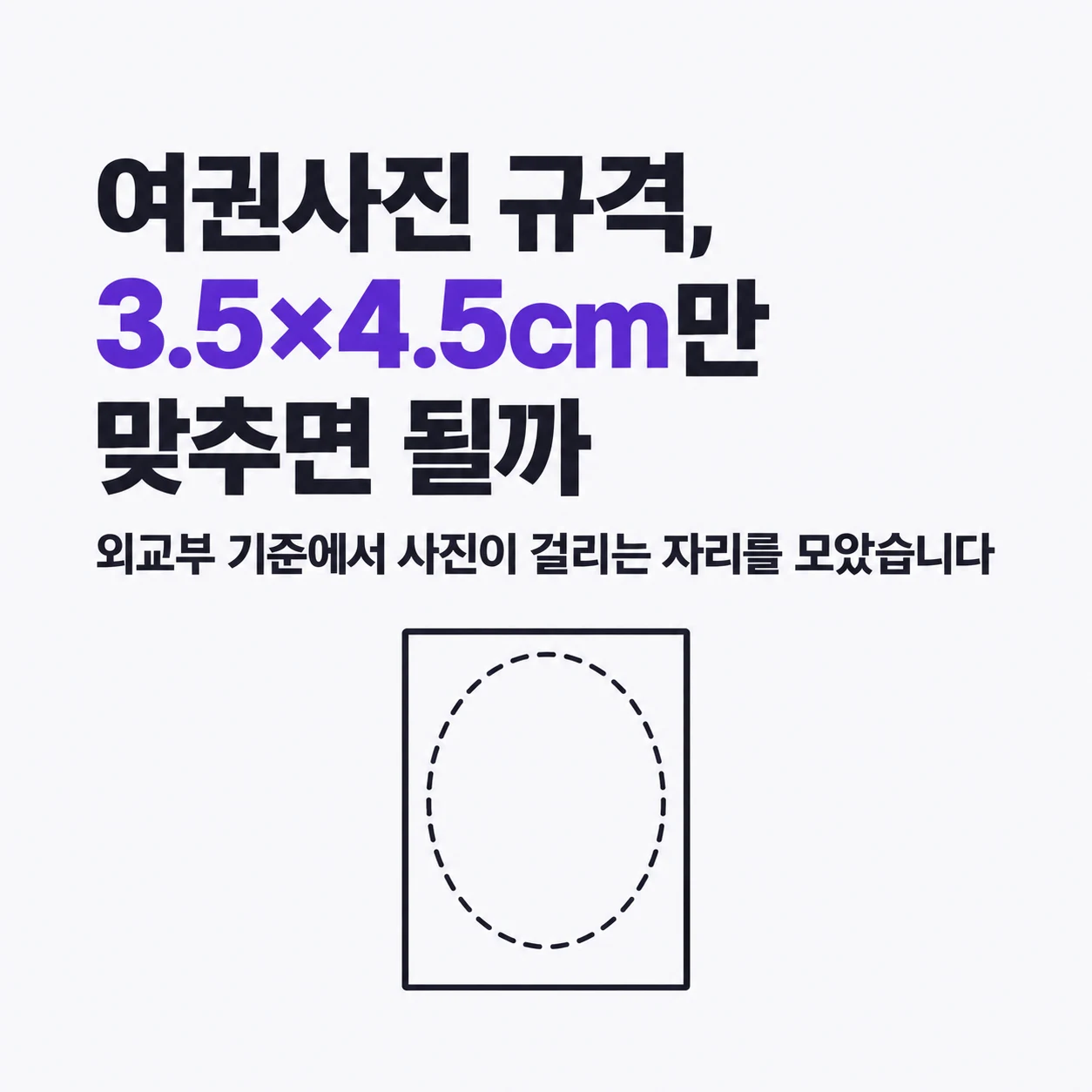 여권사진 규격, 가로 3.5cm 세로 4.5cm만 맞추면 될까. 외교부 기준에서 사진이 걸리는 자리를 모은 글.